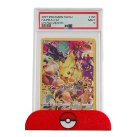 Adjustable Card Holder Display | Multiple Colors | Designed for Graded slabs (PSA, TAG, CGC), toploaders, and screwdown/Magnetic Cases (Red)