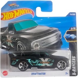 Hot Wheels Draftnator X-Racers Die-Cast Car, Black with Turquoise Accents, 2/10 Series