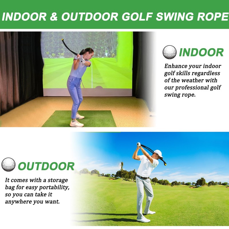 Cusprtm Golf Rope Swing Trainer, Professional Golf Swing Rope Training