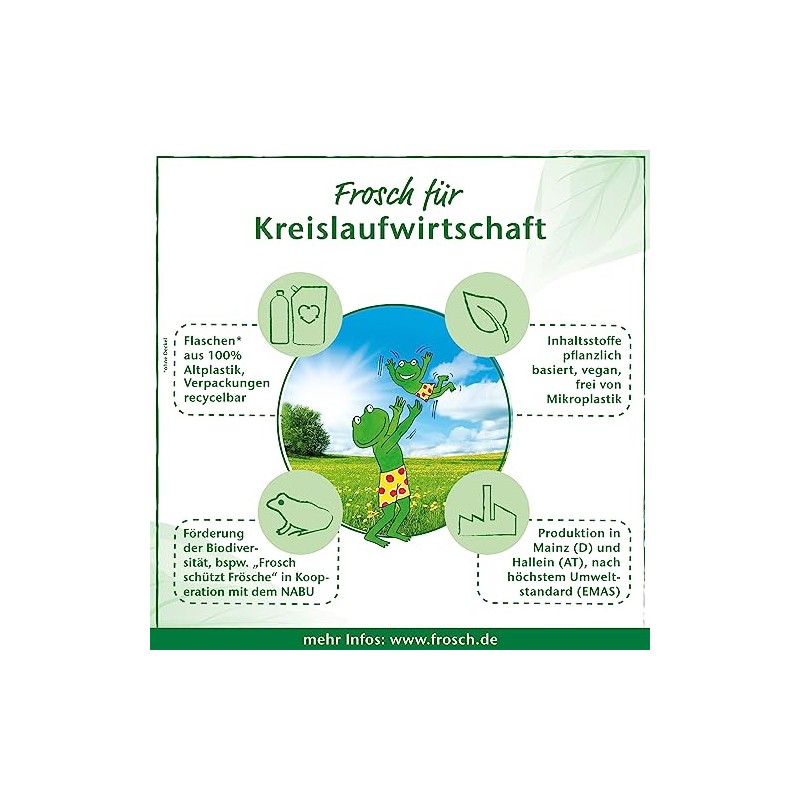 Frog Baby Washing Up Cleaning Refill Bag, 500 ml