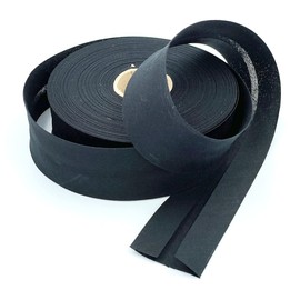 Craft Cult 40mm Wide Plain Bias Binding Tape - 25 Metre Roll (2 - Black)