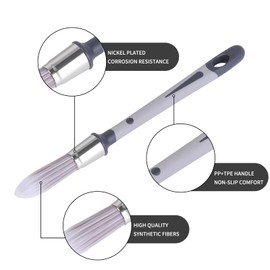 Wesquer Trim Paint Brush Edge Painting Tool for Painting Detail Areas and Small Paint Repairs Small Paint Brushes, Art Application,Sash, Baseboards,House Wall Corners 4pack with 0.45" 0.6" 0.75" 0.8"