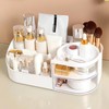 JIOUHM Makeup Cosmetic Organiser with Drawer, Countertop Cosmetic Organiser for