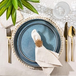 AmorArc Ceramic Dinnerware Sets for 4,Round Reactive Glaze Stoneware Plates and Bowls Set,Highly Scratch Resistant Dishware | Dishwasher & Microwave Safe Dishes Set,Service for 6 (18pc)