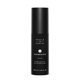 Pestle & Mortar Superstar 2% Retinoid Night Oil, Overnight Face Serum, Anti Aging, Reduces Wrinkles & Fine Lines with Vitamin E, Vitamin C and organic oil 1 Fl Oz