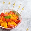 120 pcs 5.9 inch long Pearl Cocktail Picks,Gold Ball Food