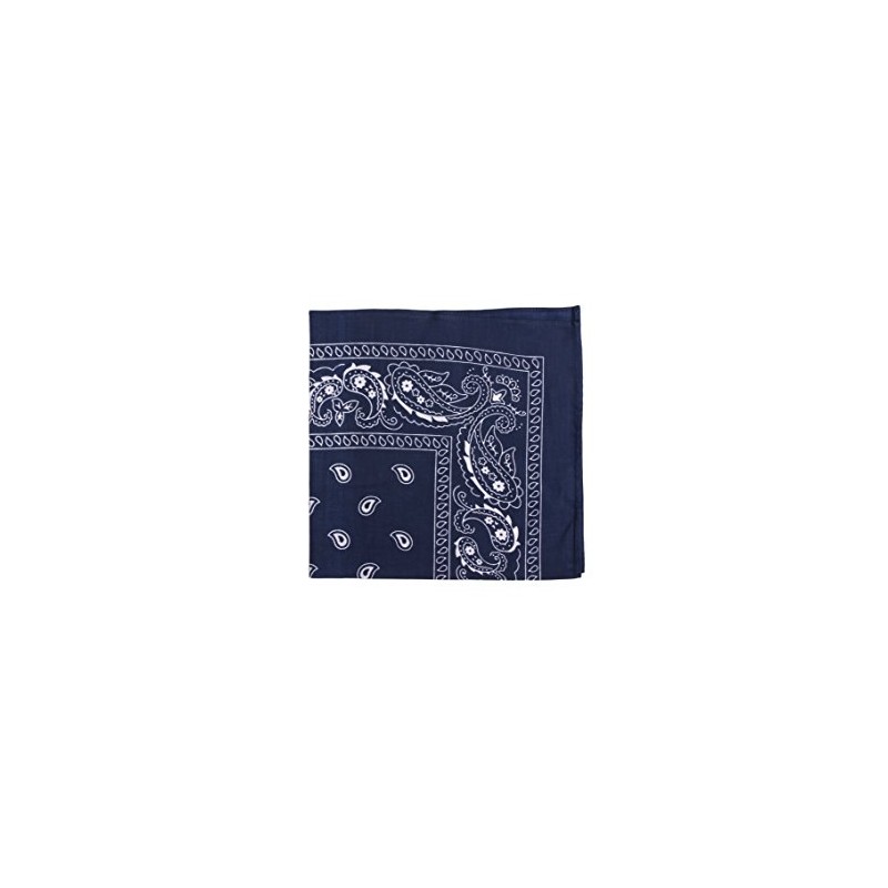 Macahel Cotton Paisley Design Bandana (Navy)