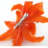 XL Double 8 inch Orange Tiger Lily Silk Flower Hair