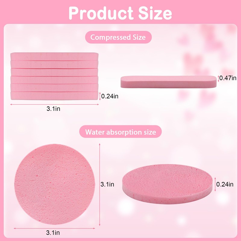 84 Pcs Facial Sponge Compressed, Luxiv Face Cleansing Sponge for