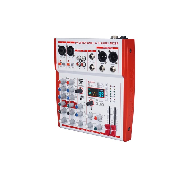 Yamnweo mw-4 white 4Channel Audio Mixer with 99 Sound Effects