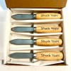 Engraved Oyster Knives Set of 4 - Engraved Oyster Shuckers