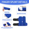 ExcellaElite Finger Splints for Arthritis 4 PCS Adjustable Pinky Splint,Thumb
