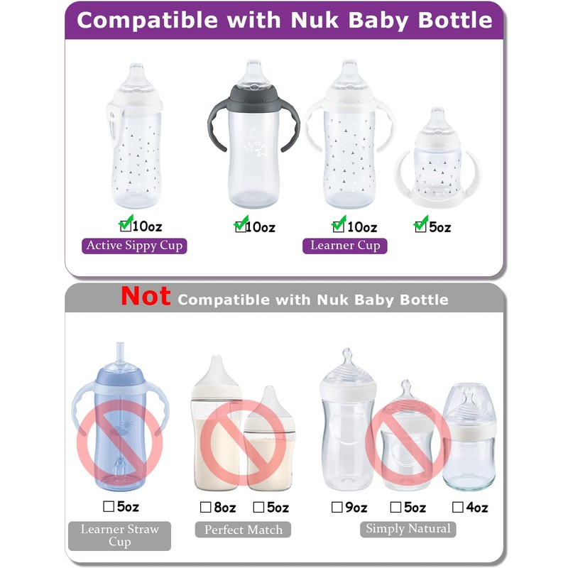 Sippy Cup Nipples for NUK Active Sippy Cup and Learner