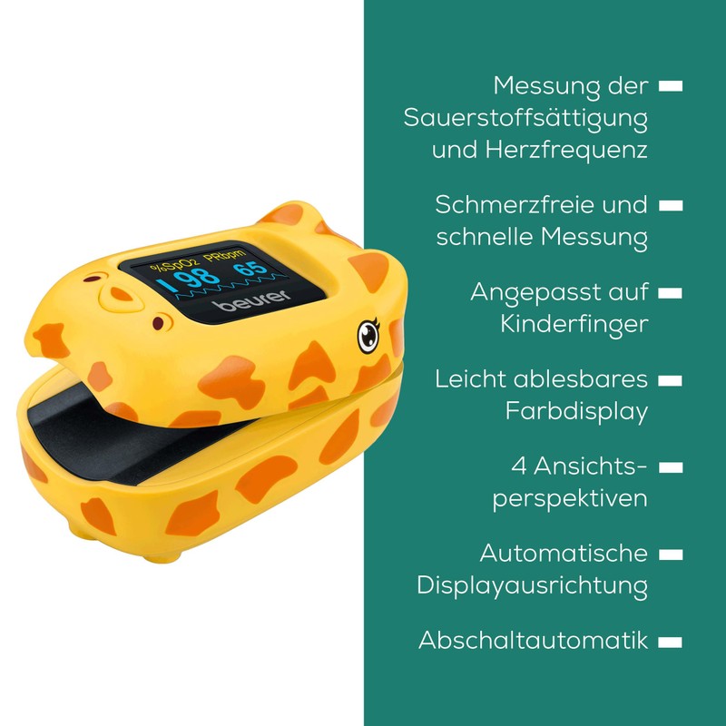 Beurer PO 13 Kids Finger Pulse Oximeter for Kids, Pulse