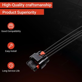 Powkos Radiator Active Grille Shutter Connector Pigtail Harness Compatible with Dodge Dart 2013-2016 Replace 68225125AA