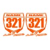 JUST RIDE Motocross Number Plate Replica Decal Stickers YZ