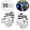 Unbranded 1.7" Chrome Handlebar Risers Bottom For Harley Softail Slim