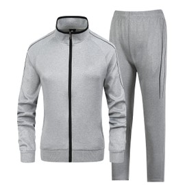 EXSDOWEE Women's 2 Pieces Athletic Tracksuit Full-Zip Workout Sweatsuit with Active Jackets and Pants