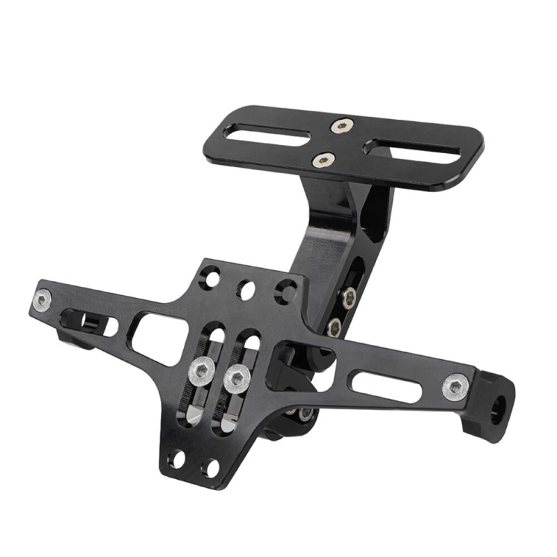 KEEPDSGN Black Motorcycle Fender Eliminator License Plate Holder Bracket LED
