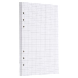 PATIKIL A5 Grid Refill Paper 6-Ring Binder Loose Leaf Planner Filler Paper Planner Inserts, 80 Sheets/160 Pages, Lined