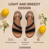 CUSHIONAIRE Women's Lido asym slingback sandal +Memory Foam, BLACK 10