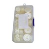 100 Pieces Genuine Mother of Pearl Buttons 4 Holes White
