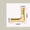 Bwintech 6 Pcs 10mm 2 Way L Shape Brass Elbow