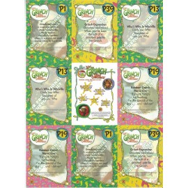 The Grinch Who Stole Christmas How The Grinch Stole X-mas Promo 9 Card Uncut Sheet Use as Poster or Frame 8x11"