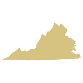 States Cutout Unfinished Wood United States Geography School Decor Door Hanger MDF Shape Canvas Style 1 (6", VA)