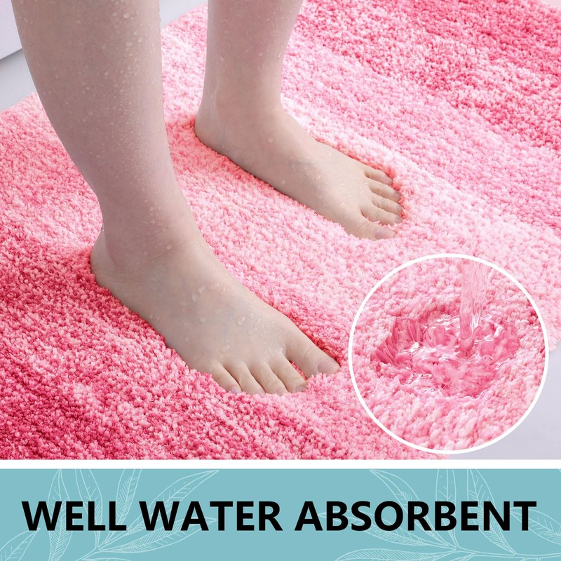 Arotive Microfiber Bathroom Rugs, Shaggy Soft and Absorbent Bath Rug,
