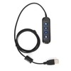 H901 USB Plug QD Cable Adaptor Adjustable Volume Call Center