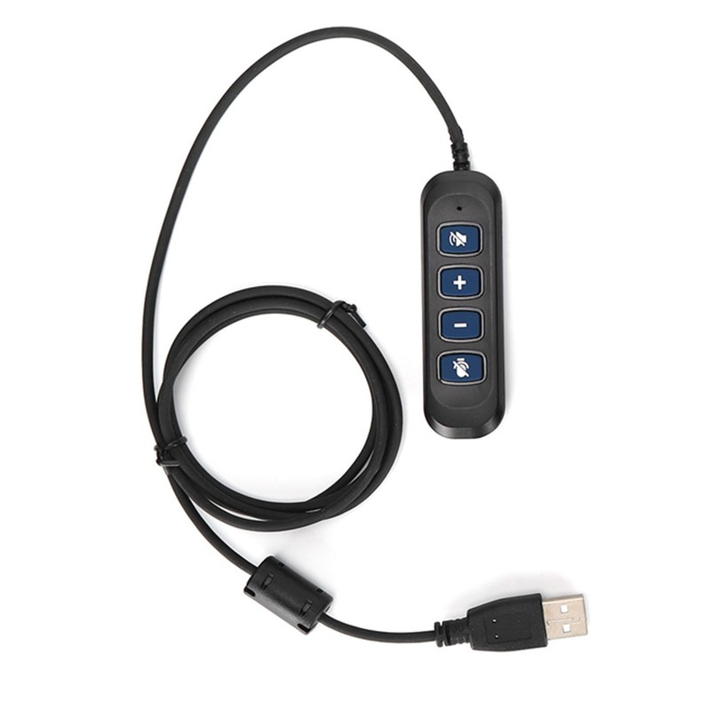 H901 USB Plug QD Cable Adaptor Adjustable Volume Call Center