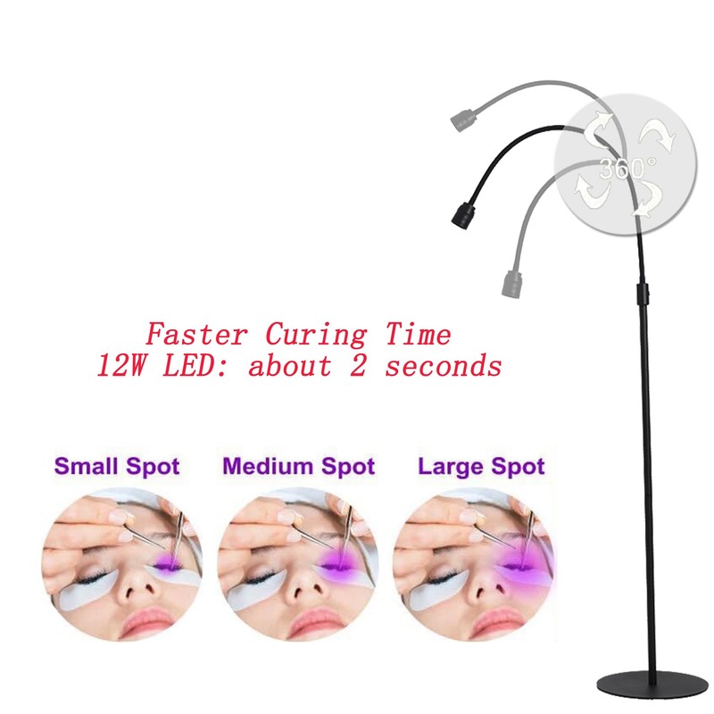 12W UV Lash Lamp with Foot Pedal, Rapid Dry in