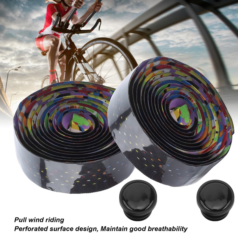 Bike Handlebar Tape NonSlip Cycling Bar Wrap PU Leather Highway