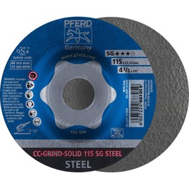 PFERD 64185115 CC-Grind-Solid Grinding Steel Wheel, 115 mm Diameter (Pack of 10)