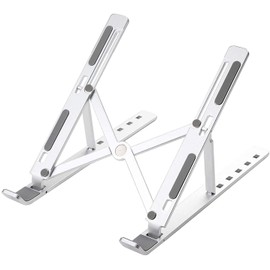 Laptop Stand, PC Folding Stand, Desktop, Tablet, Cooling, Heat Dissipation, Stand, Portable, Height, Adjustable, Angle, Stiff Shoulder, Laptop, Tablet (White)