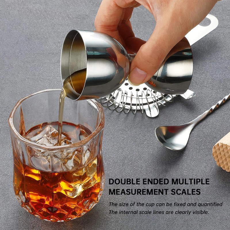 Premium Bell Jigger Stainless Steel Bar Tool With 0.5oz, 1oz,