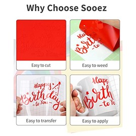 Red Permanent Vinyl - 15 Sheets Glossy Red Adhesive Vinyl 12"x11.8", Red Permanent Adhesive Sheets for Home Decor Car Decal, Waterproof Paper for All Cutting Machine