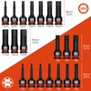 GETLITOOL 20Pcs Impact Allen Bit Socket Set, 1/2" Drive S2