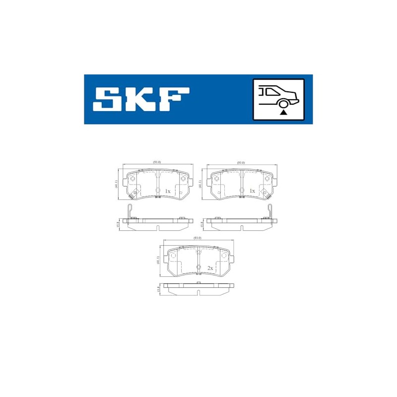SKF VKBP 90054 A Brake Pad Set, Disc Brake