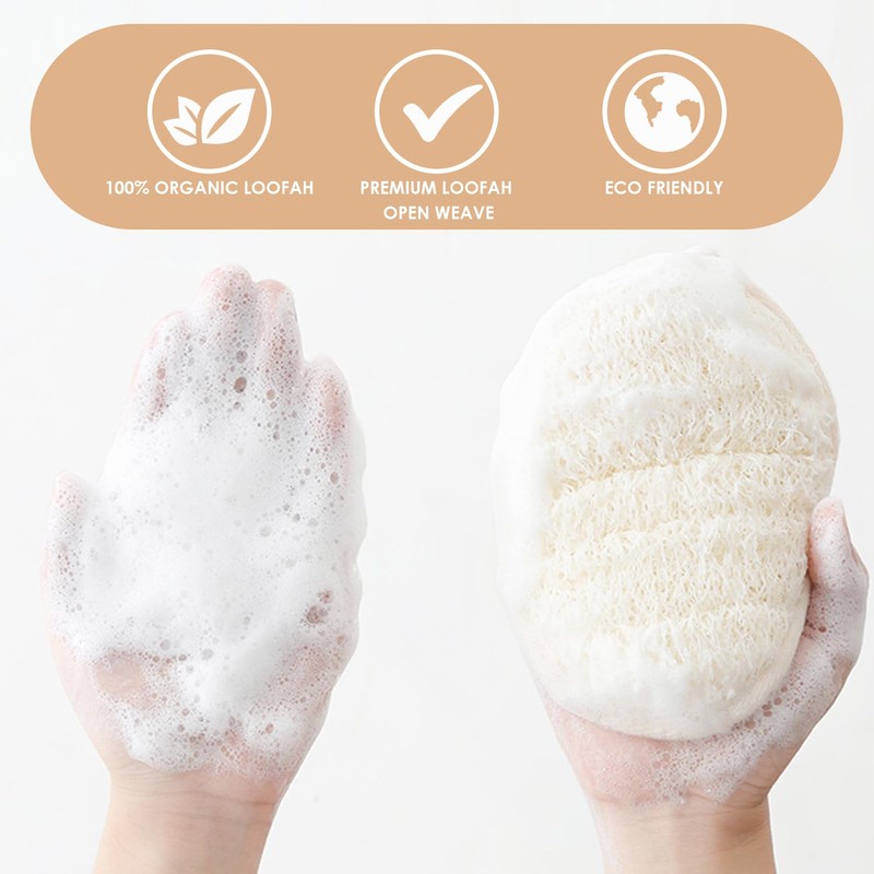 6-Piece Loofah Shower Towels, Body Cleaning Tools, Bathroom Accessories, Durable