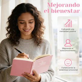 Diario de gratitud,diario gratitud,diario se gratitud,Mejorar la motivación y la felicidad,Una guía de diarios de gratitud para hombres y mujeres (Rosa)