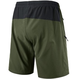 Men's Mountain Bike Shorts 3D Padded Lightweight Bicycle Cycling MTB Bike Shorts-Baggy & Comfy(Green L)