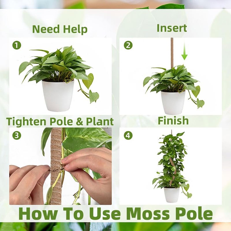 Supoice Moss Pole 63 Inch Moss pole Monstera Plant Support