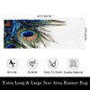 Peacock Feather Hallway Runner Rug 2x6,Peacock Feathers Eyes Oriental,Non Slip