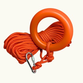 pokiele Floating Rescue Rope, Marine Leisure, Water Sports, Equipment, 3.9 ft (10 m), 20 m/30 m Diameter, 0.3 inches (8 mm), Carabiner Included (20m)
