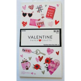 The Paper Studio Valentine's Day Love & Hearts Sticker Book Planner Papercraft Crafts Scrapbook