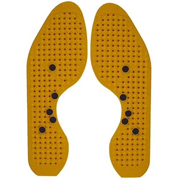 JAPJY Akupressur-Magnettherapie-Schuhsohle Gelb für Füße -SSY1