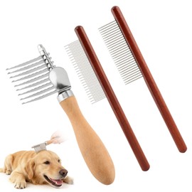Dematting Comb for Dogs, Dematting Tool for Dogs & Cats, 2 Grooming Combs