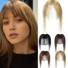 BUYOGET Clip in Bangs 100% Human Hair Bangs 360° 3D